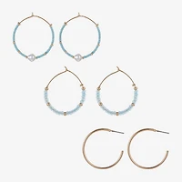 Forever 21 Womens 33.8mm Round Hoop Earrings