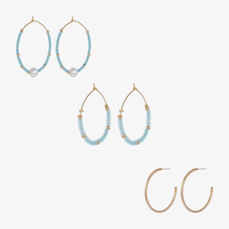 Forever 21 Womens 33.8mm Round Hoop Earrings