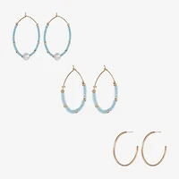 Forever 21 Womens 33.8mm Round Hoop Earrings