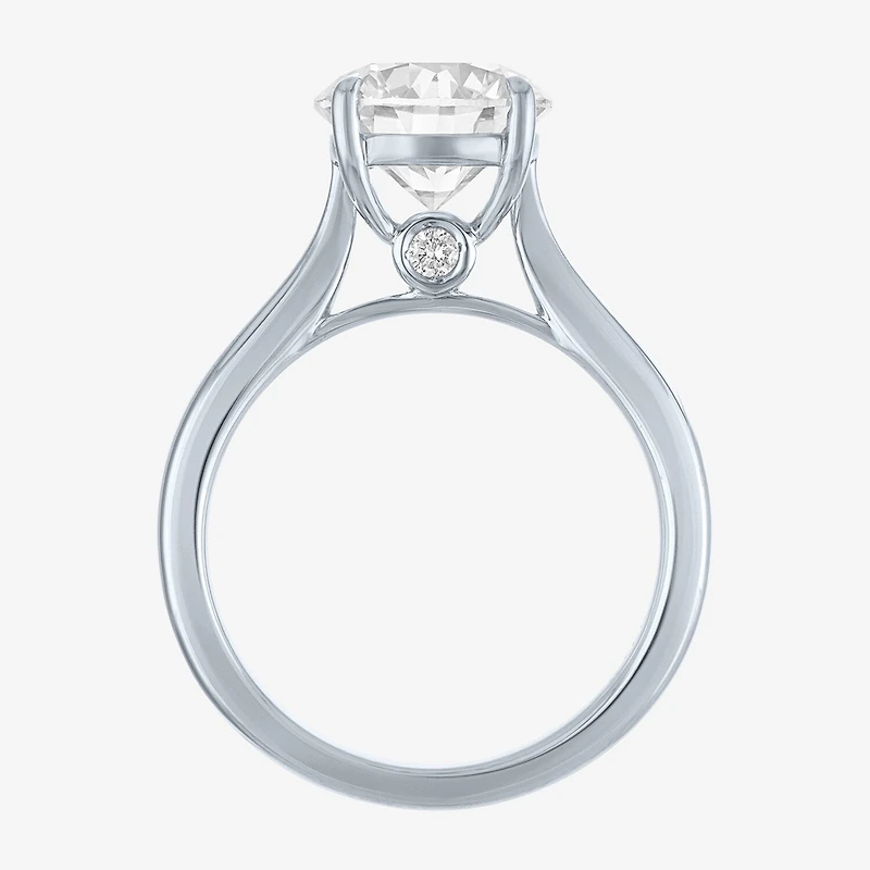 (G / Si1-Si2) Womens 3 CT. T.W. Lab Grown White Diamond Round Engagement Ring