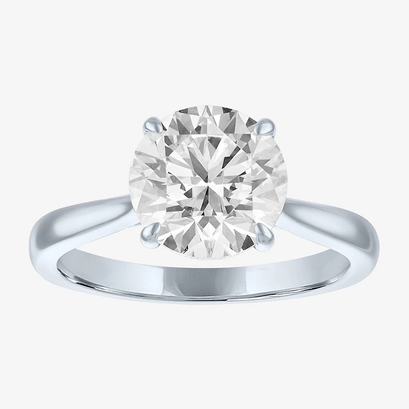 (G / Si1-Si2) Womens 3 CT. T.W. Lab Grown White Diamond Round Engagement Ring