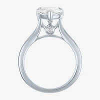 (G / Si1-Si2) Womens 3 CT. T.W. Lab Grown White Diamond Sterling Silver Pear Engagement Ring