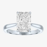 (G / Si1-Si2) Womens 3 CT. T.W. Lab Grown White Diamond Sterling Silver Rectangular Engagement Ring