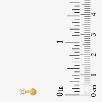 Gold Addiction Womens White Cubic Zirconia 10K Gold Round Single Earring