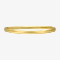 Bonded Brilliance Womens 14K Gold Over Silver Round Bangle Bracelet