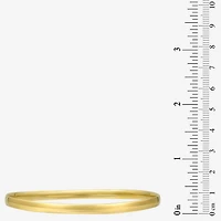 Bonded Brilliance Womens 14K Gold Over Silver Round Bangle Bracelet