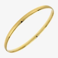 Bonded Brilliance Womens 14K Gold Over Silver Round Bangle Bracelet