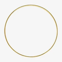 Bonded Brilliance Womens 14K Gold Over Silver Round Bangle Bracelet