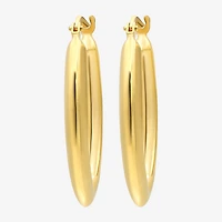 Bonded Brilliance Womens 14K Gold Bonded With Sterling Silver 20mm Hoop Earrings