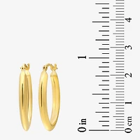Bonded Brilliance Womens 14K Gold Bonded With Sterling Silver 20mm Hoop Earrings