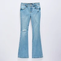 Vanilla Star Big Kid Girls Studded Flare Leg Jean