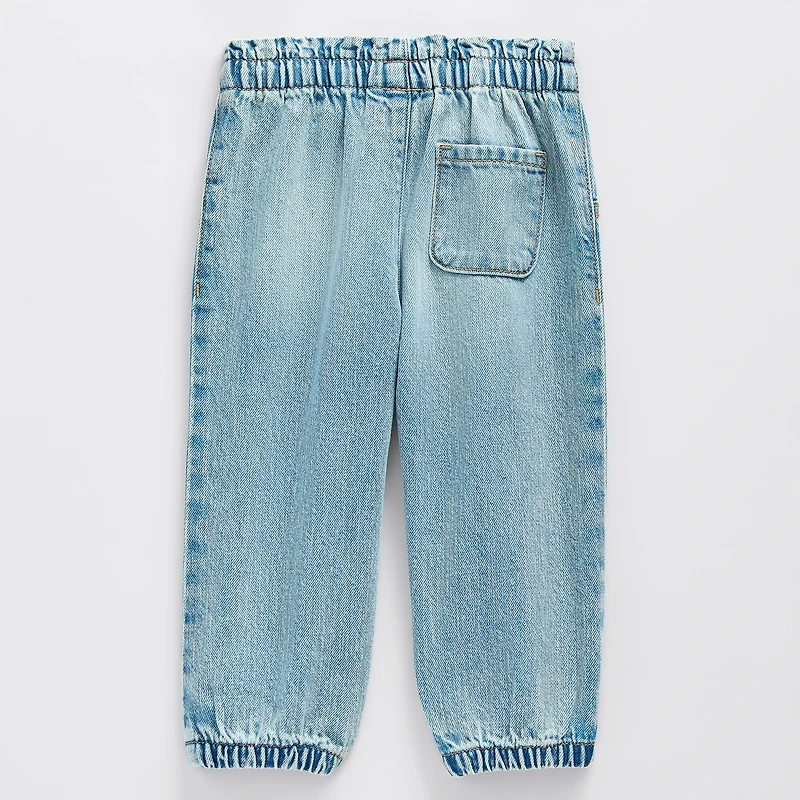 Okie Dokie Baby Girls Adjustable Waist Jogger Denim Jean