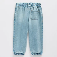Okie Dokie Baby Girls Adjustable Waist Jogger Denim Jean