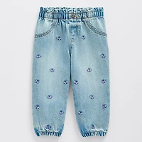 Okie Dokie Baby Girls Adjustable Waist Jogger Denim Jean
