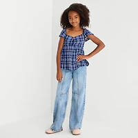 Thereabouts Little & Big Kid Girls V Neck Sleeveless Blouse