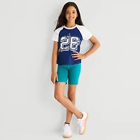 Thereabouts Little & Big Kid Girls Round Neck Short Sleeve T-Shirt