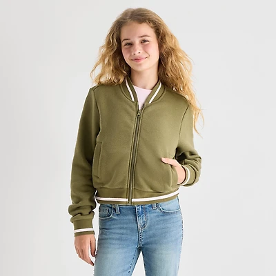 Thereabouts Little & Big Kid Girls Fleece Ultra Lightweight Bomber Jacket