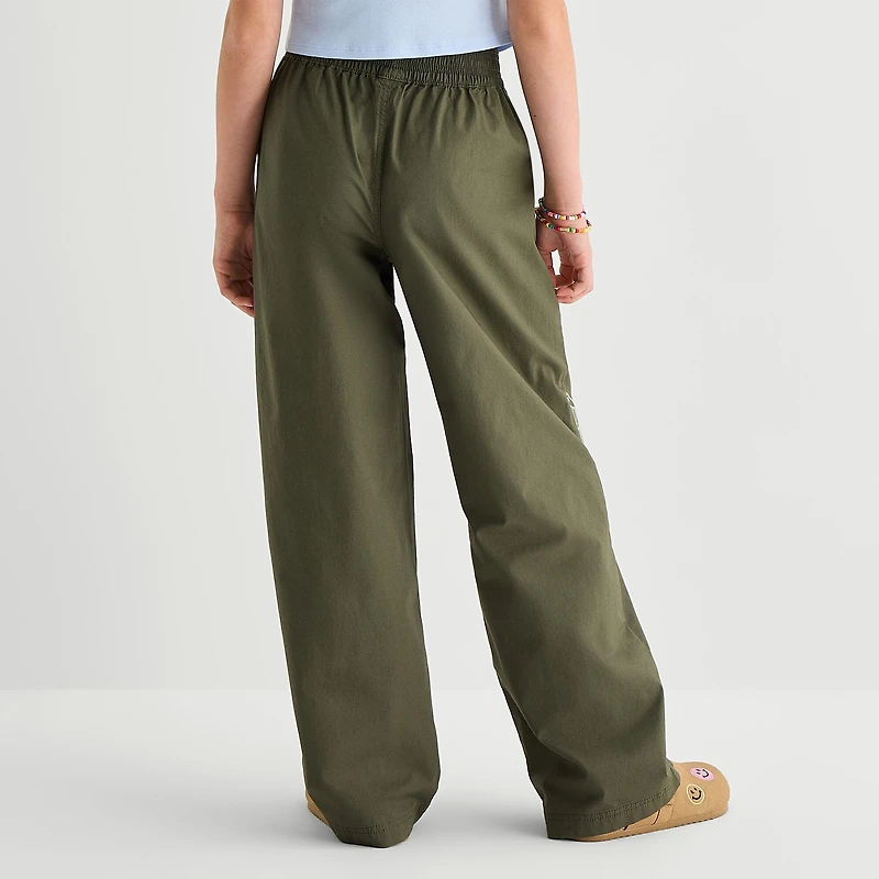 Thereabouts Little & Big Kid Girls Stretch Fabric Mid Rise Straight Cargo Pant