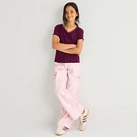 Thereabouts Little & Big Kid Girls Mid Rise Straight Cargo Pant