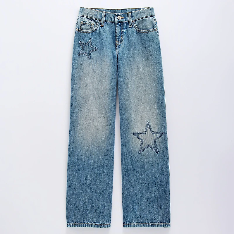 Thereabouts Little & Big Kid Girls Adjustable Waist Low Rise Baggy Fit Jean