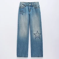 Thereabouts Little & Big Kid Girls Adjustable Waist Low Rise Baggy Fit Jean