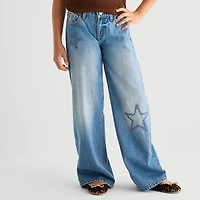 Thereabouts Little & Big Kid Girls Adjustable Waist Low Rise Baggy Fit Jean