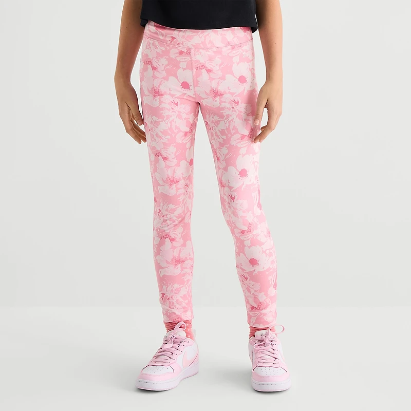 Xersion Little & Big Kid Girls Quick Dry 24" Active Skinny Full Length Leggings