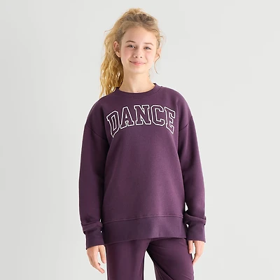 Xersion Little & Big Kid Girls Mock Neck Fleece Long Sleeve Sweatshirt