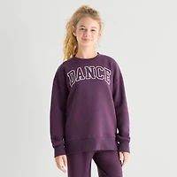 Xersion Little & Big Kid Girls Mock Neck Fleece Long Sleeve Sweatshirt