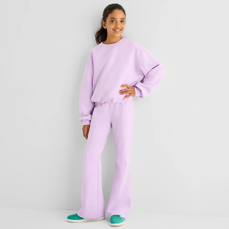 Xersion Scuba Little & Big Kid Girls Mid Rise Straight Regular Fit Pull-On Pant