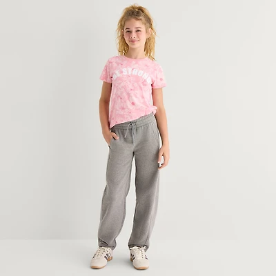 Xersion Little & Big Kid Girls Mid Rise Regular Fit Fleece Pull-On Pant