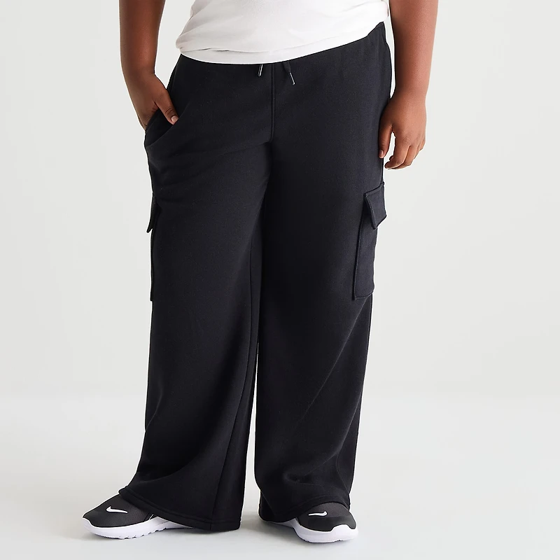 Xersion Little & Big Kid Boys Mid Rise Wide Leg Active Fleece Cargo Pant