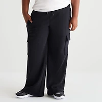 Xersion Little & Big Kid Boys Mid Rise Wide Leg Active Fleece Cargo Pant