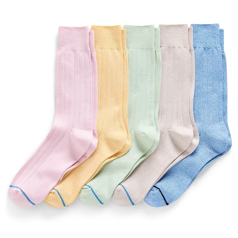 Stafford Casual Dress Cotton Mens 5 Pair Crew Socks