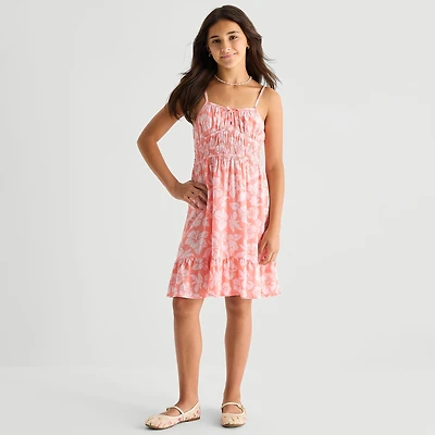 Thereabouts Little & Big Kid Girls Sleeveless Spaghetti Straps A-Line Dress