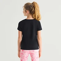Xersion Little & Big Kid Girls Crew Neck Short Sleeve Regular Fit Graphic T-Shirt