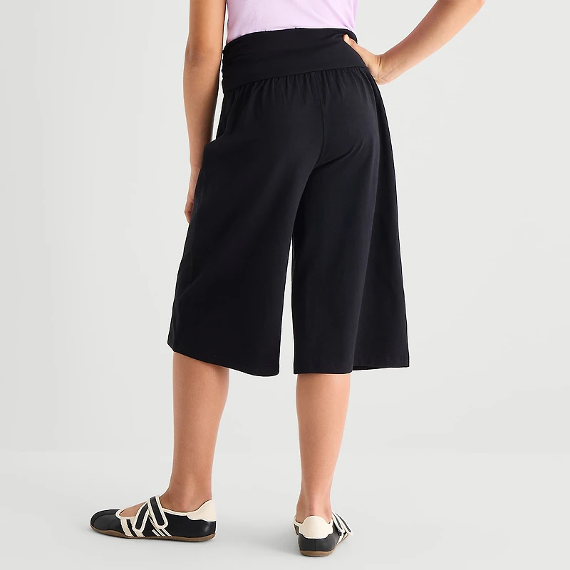 Xersion Little & Big Kid Girls Mid Rise Wide Leg Regular Fit Pull-On Coulotte Pant