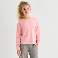 Xersion Little & Big Kid Girls Crew Neck Long Sleeve Active T-Shirt