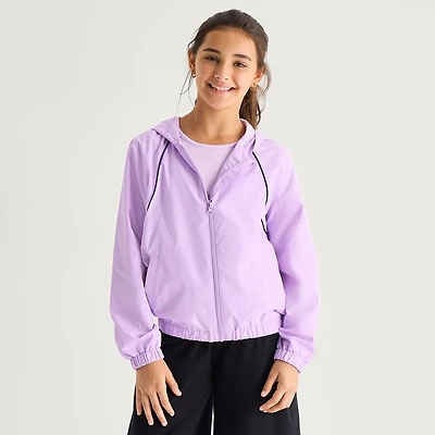 Xersion Little & Big Kid Girls Lightweight Windbreaker