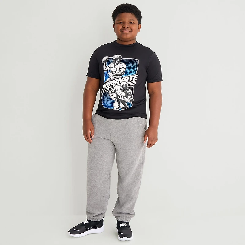 Xersion Performance Little & Big Kid Boys Crew Neck Short Sleeve Regular Fit Graphic T-Shirt