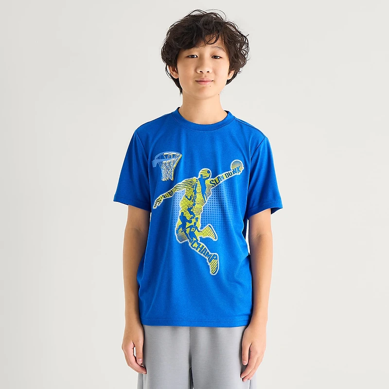 Xersion Performance Little & Big Kid Boys Crew Neck Short Sleeve Regular Fit Graphic T-Shirt