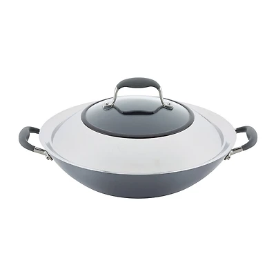 Anolon Advanced Home Hard Anodized 14" Wok with Lid and Side Handles