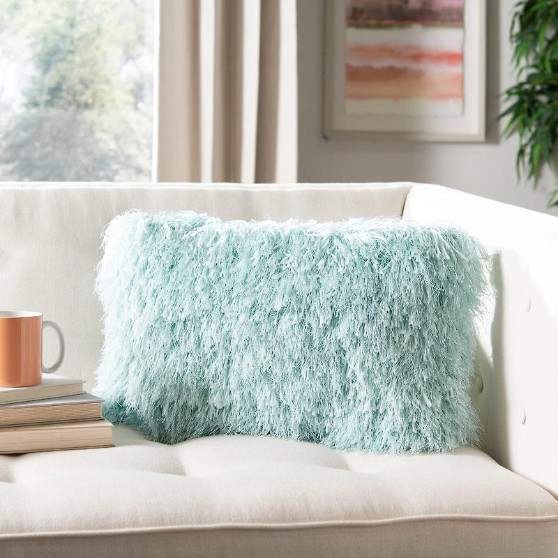 Safavieh Shag Modish Metallic Rectangular Throw Pillow