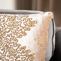 Safavieh Gold Sparkle Square Throw Pillow