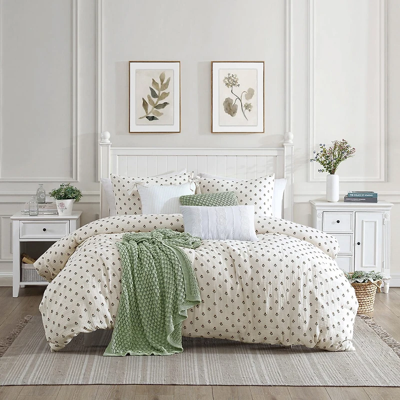 Peri Home Gauze Printed 3-pc. Midweight Down Alternative Comforter Set