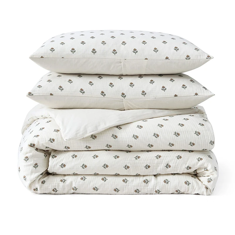 Peri Home Gauze Printed 3-pc. Midweight Down Alternative Comforter Set