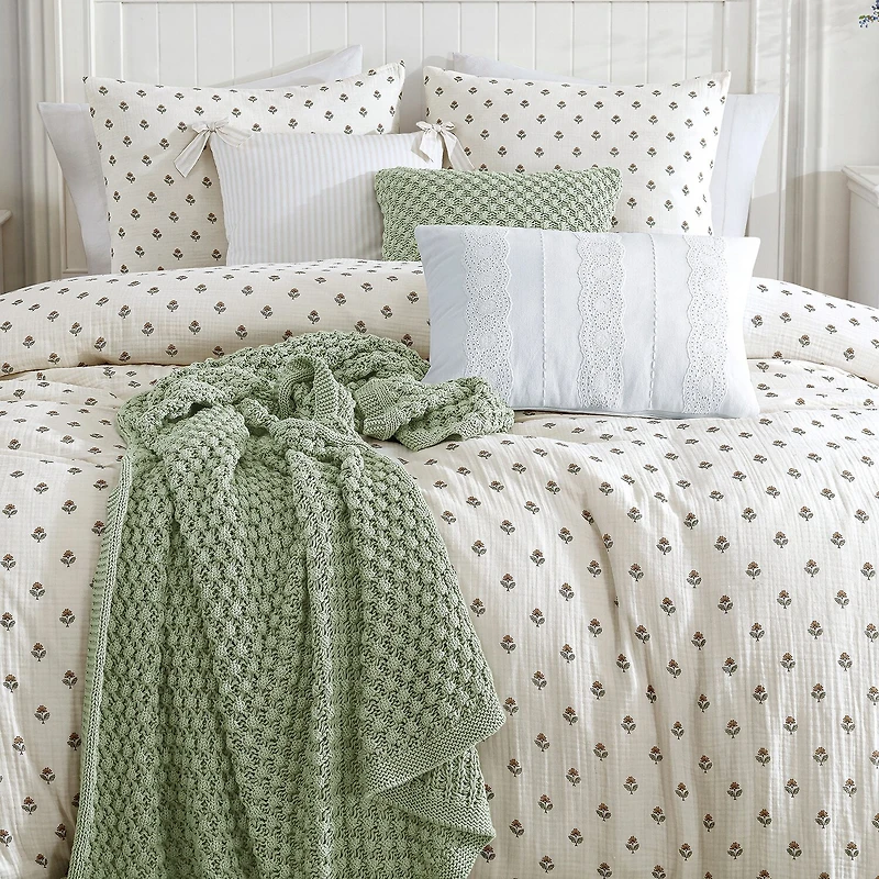 Peri Home Gauze Printed 3-pc. Midweight Down Alternative Comforter Set