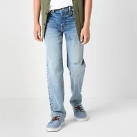 Thereabouts Little & Big Kid Boys Adjustable Waist Mid Rise Straight Leg Jean