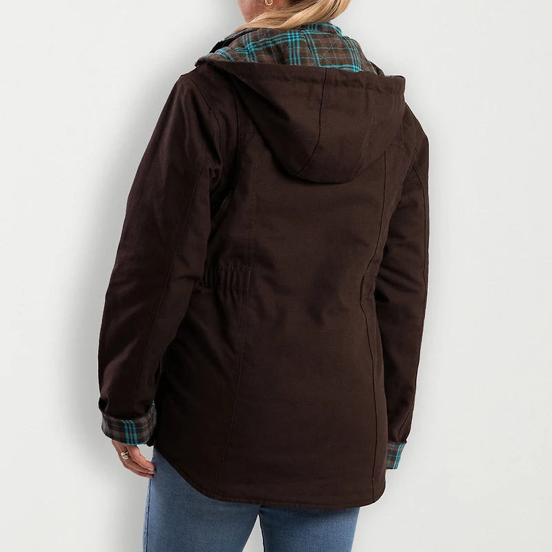 Berne Softstone Quilted Barn Womens Hooded Midweight Plus Tall Work Jacket