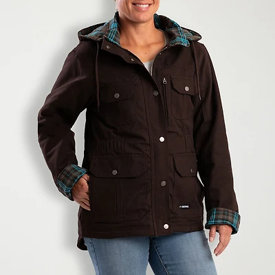 Berne Softstone Quilted Barn Womens Hooded Midweight Plus Tall Work Jacket
